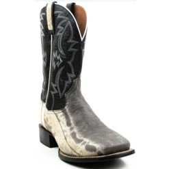 Brand new 😉 Dan Post Men's Kauring Snake Exotic Western 🥾 Boots - Broad Square Toe Black 🧨