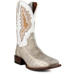 Cheap 💯 Dan Post Men's Exotic Water Snake Western 🥾 Boots - Broad Square Toe Natural 🛒