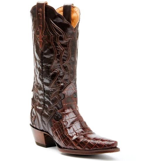Hot Sale โ๏ธ Dan Post ๐ฉ Women's Exotic Crocodile Leather Western ๐ฅพ Boots - Snip Toe Brown ๐ 3 Hot Sale โ๏ธ Dan Post ๐ฉ Women's Exotic Crocodile Leather Western ๐ฅพ Boots - Snip Toe Brown ๐
