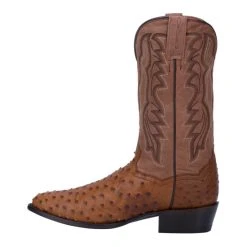 Best Pirce ✨ Dan Post Men's Tempe Full Quill Ostrich Cowboy 🥾 Boots - Medium Toe Saddle Tan ⭐ -western boots Shop unnamed file 1081