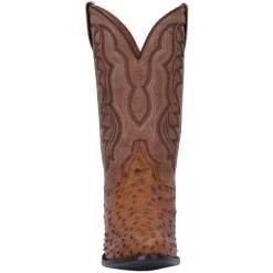 Best Pirce ✨ Dan Post Men's Tempe Full Quill Ostrich Cowboy 🥾 Boots - Medium Toe Saddle Tan ⭐ -western boots Shop unnamed file 1083