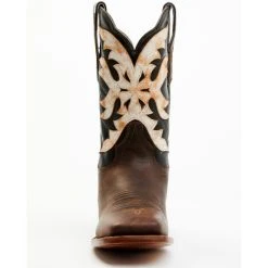 Flash Sale 😀 Dan Post 👩 Women's Sure Shot Embroidered Overlay Western Leather 🥾 Boots - Broad Square Toe Black/tan 🔥 -western boots Shop unnamed file 1089
