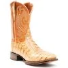 Best deal 🎉 Dan Post Men's Tan Caiman Belly Western 🥾 Boots - Broad Square Toe ⌛ -western boots Shop unnamed file 1100