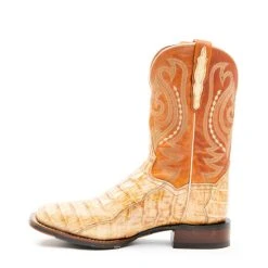 Best deal 🎉 Dan Post Men's Tan Caiman Belly Western 🥾 Boots - Broad Square Toe ⌛ -western boots Shop unnamed file 1102