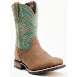 Cheap 🌟 Dan Post Men's Arrowhead Western 🥾 Boots - Broad Square Toe Brown 🌟