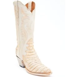 Cheapest 🎉 Dan Post 👩 Women's Peach Caiman Print Western 🥾 Boots - Snip Toe ⭐