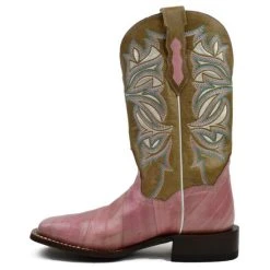 Hot Sale 🎁 Dan Post 👩 Women's Eel Exotic Western 🥾 Boots - Broad Square Toe Pink 💯 -western boots Shop unnamed file 1172