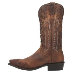 Hot Sale ❤️ Dan Post Men's Denton All-Over Overlay Western 🥾 Boots - Snip Toe Tan 🔔 -western boots Shop unnamed file 1179
