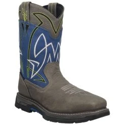 Dan Post Shop 21 Cheapest 😀 Dan Post Men's 11" Storm Surge Waterproof Western Work 🥾 Boots - Composite Toe Blue 🧨