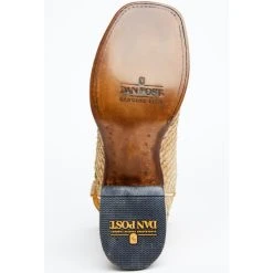 Cheapest ✔️ Dan Post Men's Exotic Sea Bass Skin Western 🥾 Boots - Broad Square Toe Brown 🔔 -western boots Shop unnamed file 145