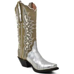Deals ⌛ Dan Post 👩 Women's Eel Exotic Western Boot - Snip Toe Silver 👏