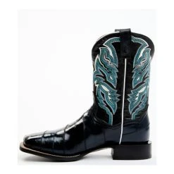 Buy 🎁 Dan Post Men's Sky Blue & Black Eel Exotic Western 🥾 Boots - Broad Square Toe 👍 -western boots Shop unnamed file 212