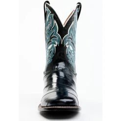 Buy 🎁 Dan Post Men's Sky Blue & Black Eel Exotic Western 🥾 Boots - Broad Square Toe 👍 -western boots Shop unnamed file 213