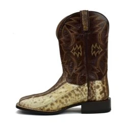 Outlet 🎁 Dan Post Men's Karung Snake Brown Exotic Western 🥾 Boots - Broad Square Toe 👏 -western boots Shop unnamed file 226