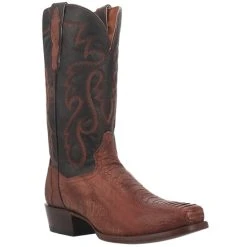 Top 10 🌟 Dan Post Men's Sprinter Ostrich Leg Exotic Western 🥾 Boots - Square Toe Chocolate ❤️