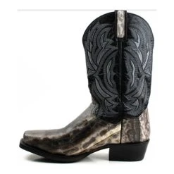 Brand new 😍 Dan Post Men's Karung Snake Exotic Western 🥾 Boots - Square Toe Black ❤️ -western boots Shop unnamed file 358
