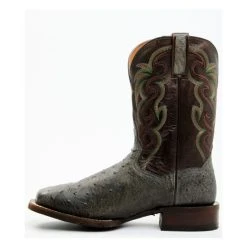 Deals 🤩 Dan Post Men's Hand Ostrich Quill Western 🥾 Boots - Broad Square Toe Grey ❤️ -western boots Shop unnamed file 365