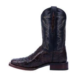 Cheap 👍 Dan Post Men's Kingsly Caiman Leather Western 🥾 Boots - Broad Square Toe Brown ❤️ -western boots Shop unnamed file 37