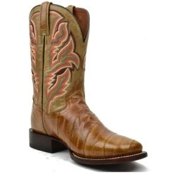 Deals ✔️ Dan Post Men's Eel Exotic Western 🥾 Boots - Broad Square Toe Brown 😉