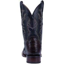 Cheap 👍 Dan Post Men's Kingsly Caiman Leather Western 🥾 Boots - Broad Square Toe Brown ❤️ -western boots Shop unnamed file 38