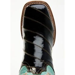 Wholesale 😉 Dan Post Men's Eel Exotic Blue Western 🥾 Boots - Broad Square Toe Black/blue 💯 -western boots Shop unnamed file 382