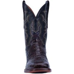 Cheap 👍 Dan Post Men's Kingsly Caiman Leather Western 🥾 Boots - Broad Square Toe Brown ❤️ -western boots Shop unnamed file 39