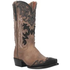 Best Pirce 👍 Dan Post Men's Denton All-Over Overlay Western 🥾 Boots - Snip Toe Taupe 🎁
