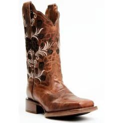 Best Sale 🥰 Dan Post 👩 Women's Athena Floral Embroidered Western 🥾 Boots - Broad Square Toe Tan 😉