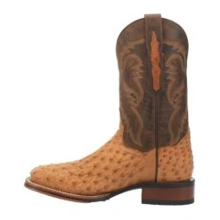 New ⭐ Dan Post Men's Kershaw Exotic Ostrich Skin Western 🥾 Boots - Broad Square Toe Tan ✨ -western boots Shop unnamed file 527