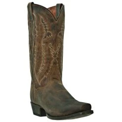 Cheap 🛒 Dan Post Men's Earp Cowboy 🥾 Boots - Square Toe Bay Apache ⭐