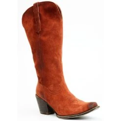 Best Pirce ๐ Dan Post ๐ฉ Women's Rebeca Tall Fashion Western ๐ฅพ Boots - Round Toe Orange ๐งจ
