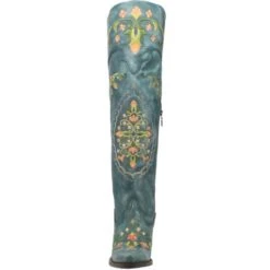 Budget 🌟 Dan Post 👩 Women's Flower Child Tall 🥾 Boots - Snip Toe Turquoise 💯 -western boots Shop unnamed file 656