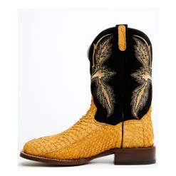 Best Sale 🧨 Dan Post Men's Exotic Sea Bass Skin Western 🥾 Boots - Broad Square Toe Brown ⌛ -western boots Shop unnamed file 676