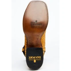 Best Sale 🧨 Dan Post Men's Exotic Sea Bass Skin Western 🥾 Boots - Broad Square Toe Brown ⌛ -western boots Shop unnamed file 680