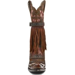 New 🥰 Dan Post 👩 Women's Bed Of Roses Fringe Embroidered Western Boot - Snip Toe Cognac 💯 -western boots Shop unnamed file 7