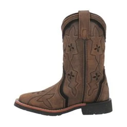 Best Sale 👏 Dan Post 👧 Girls' Posey Floral Inlay Western 🥾 Boots - Broad Square Toe Honey ✔️ -western boots Shop unnamed file 769