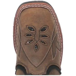 Best Sale 👏 Dan Post 👧 Girls' Posey Floral Inlay Western 🥾 Boots - Broad Square Toe Honey ✔️ -western boots Shop unnamed file 772
