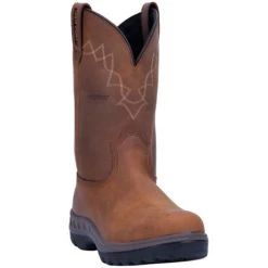 Deals 😍 Dan Post Men's Cummins Waterproof Western Work 🥾 Boots - Soft Toe Tan 👏