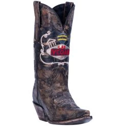 Coupon ❤️ Dan Post 👩 Women's Las Vegas Western 🥾 Boots - Snip Toe Chocolate 🥰