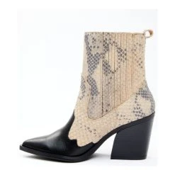 Best Sale 🔔 Dan Post 👩 Women's Snake Print Fashion Booties - Snip Toe Black ✔️ -western boots Shop unnamed file 834