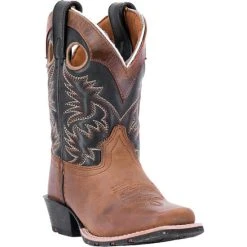 Best deal 🎁 Dan Post Boys' Rascal Western 🥾 Boots - Square Toe Brown ⭐