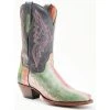 Brand new ❤️ Dan Post 👩 Women's Exotic Watersnake Skin Western 🥾 Boots - Broad Square Toe Green 🌟 -western boots Shop unnamed file 846