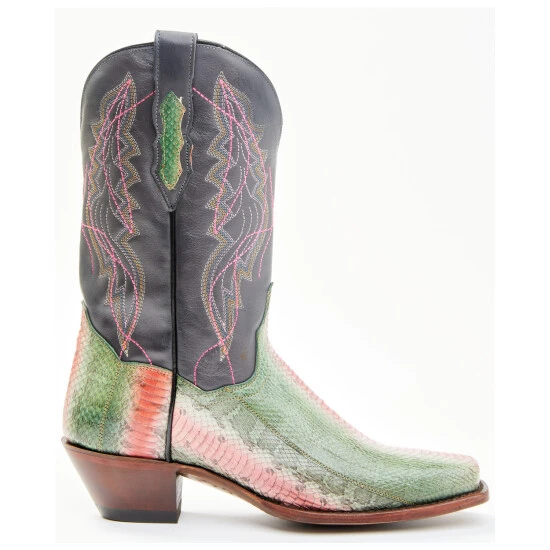 Brand new ❤️ Dan Post 👩 Women's Exotic Watersnake Skin Western 🥾 Boots - Broad Square Toe Green 🌟 4 Brand new ❤️ Dan Post 👩 Women's Exotic Watersnake Skin Western 🥾 Boots - Broad Square Toe Green 🌟 - Image 2