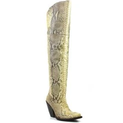 Wholesale 💯 Dan Post 👩 Women's Natural Python Exotic Tall Western Boot - Snip Toe 🌟