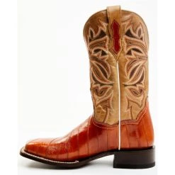 Best Sale 🎉 Dan Post 👩 Women's Peanut Exotic Eel Western Boot - Broad Square Toe Brown 🎉 -western boots Shop unnamed file 933