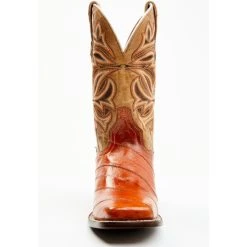 Best Sale 🎉 Dan Post 👩 Women's Peanut Exotic Eel Western Boot - Broad Square Toe Brown 🎉 -western boots Shop unnamed file 934