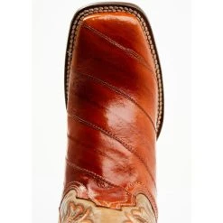 Best Sale 🎉 Dan Post 👩 Women's Peanut Exotic Eel Western Boot - Broad Square Toe Brown 🎉 -western boots Shop unnamed file 936