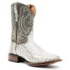 Best Sale 🎁 Dan Post Men's Charcoal Exotic Caiman Belly Western 🥾 Boots - Broad Square Toe Cream 👍 -western boots Shop unnamed file 959