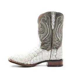 Best Sale 🎁 Dan Post Men's Charcoal Exotic Caiman Belly Western 🥾 Boots - Broad Square Toe Cream 👍 -western boots Shop unnamed file 961