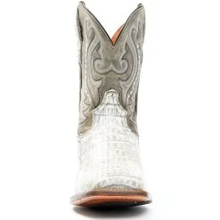 Best Sale 🎁 Dan Post Men's Charcoal Exotic Caiman Belly Western 🥾 Boots - Broad Square Toe Cream 👍 -western boots Shop unnamed file 962